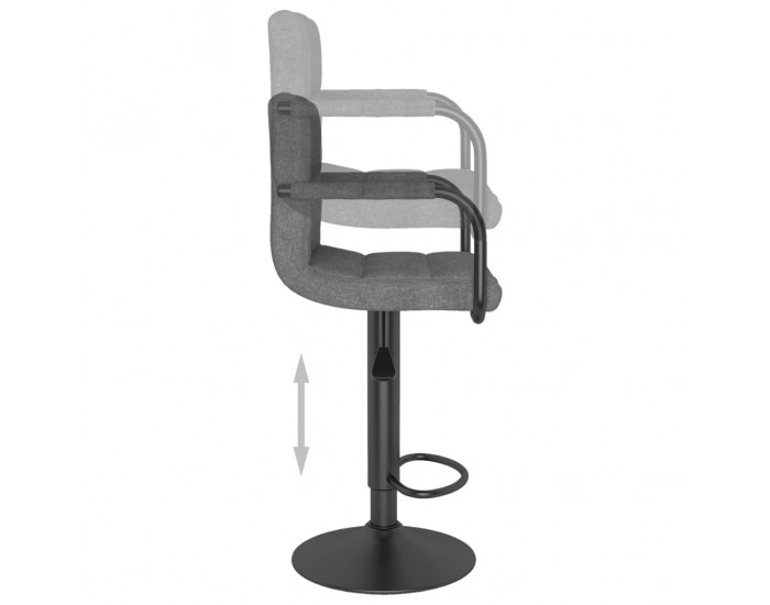 Sonata H Бар табуретки, 2 бр, тъмносиви, текстил