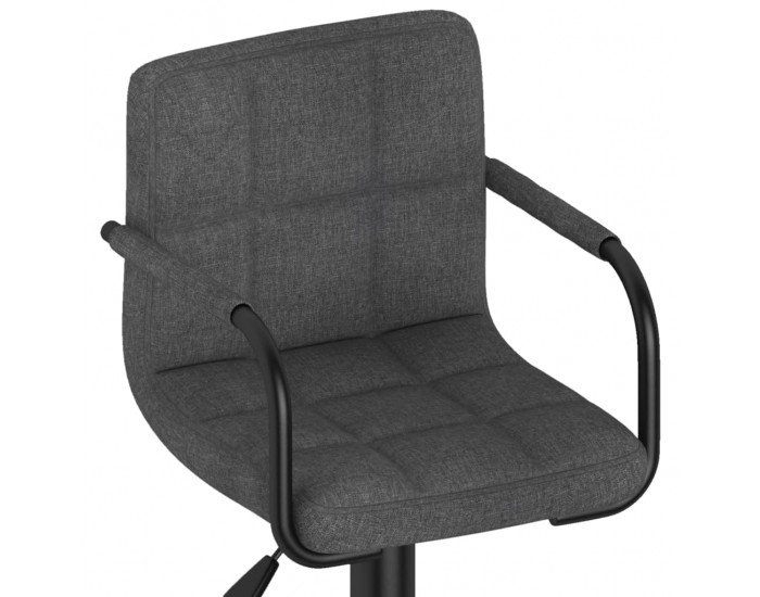 Sonata H Бар табуретки, 2 бр, тъмносиви, текстил