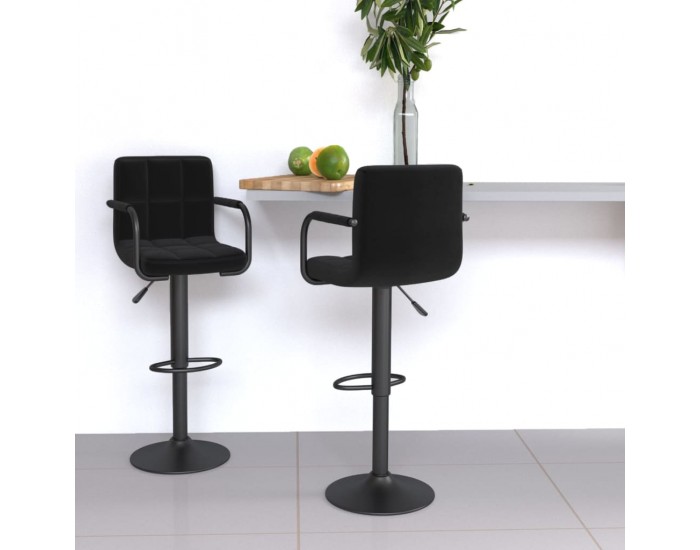 Sonata H Бар табуретки, 2 бр, черни, текстил Sonata H Бар табуретки, 2 бр, черни, текстил