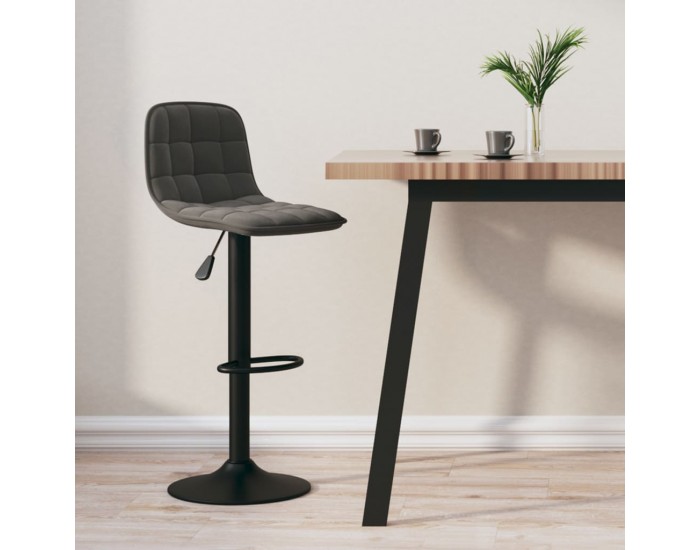 Sonata H Бар табуретка, тъмносива, кадифе Sonata H Бар табуретка, тъмносива, кадифе