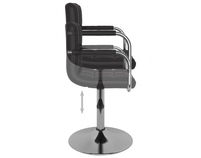 Sonata H Бар табуретка, черна, изкуствена кожа Sonata H Бар табуретка, черна, изкуствена кожа