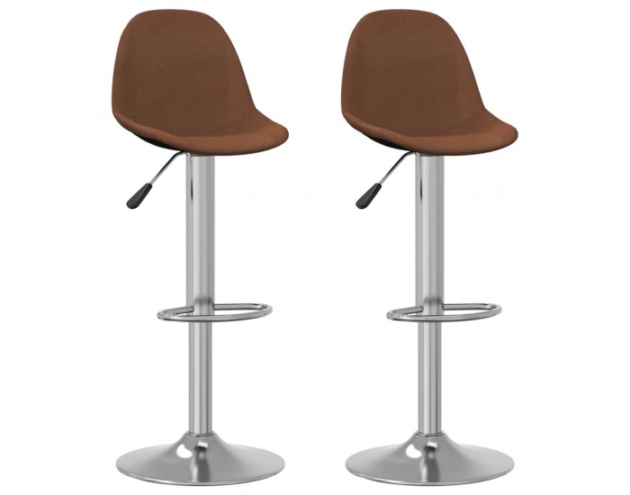 Sonata H Бар табуретки, 2 бр, кафяви, текстил