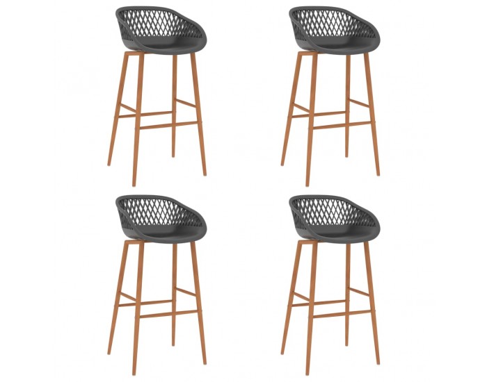 Sonata H Бар столове, 4 бр, сиви