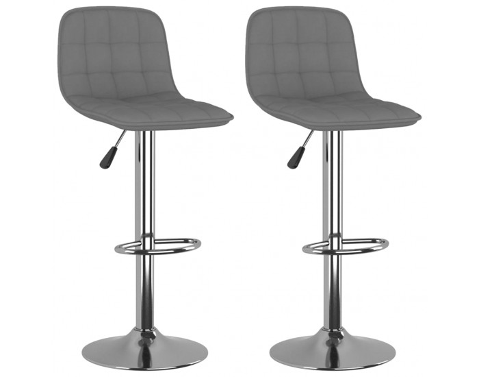 Sonata H Бар табуретки, 2 бр, светлосиви, текстил