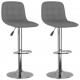 Sonata H Бар табуретки, 2 бр, светлосиви, текстил