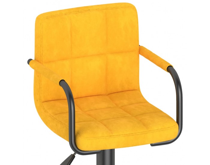 Sonata H Бар табуретки, 2 бр, горчица, кадифе