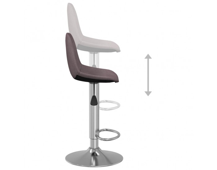 Sonata H Бар табуретки, 2 бр, таупе, текстил