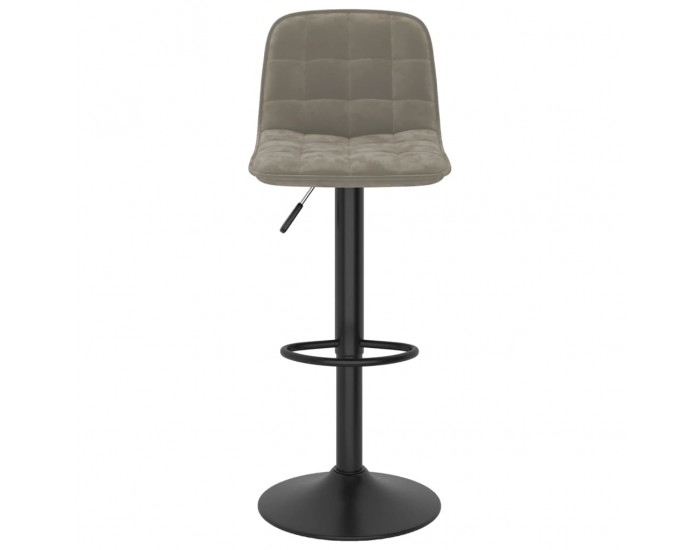 Sonata H Бар табуретка, светлосива, кадифе