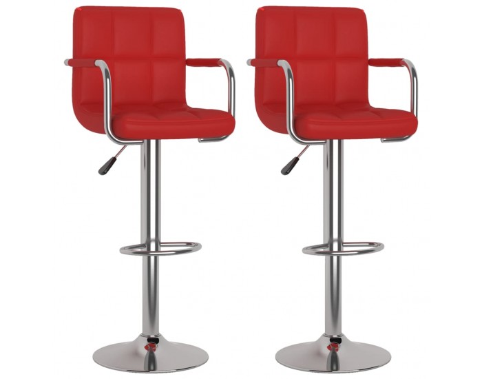 Sonata H Бар табуретки, 2 бр, виненочервени, изкуствена кожа