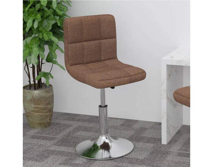 Sonata H Въртяща се бар табуретка, кафява, текстил