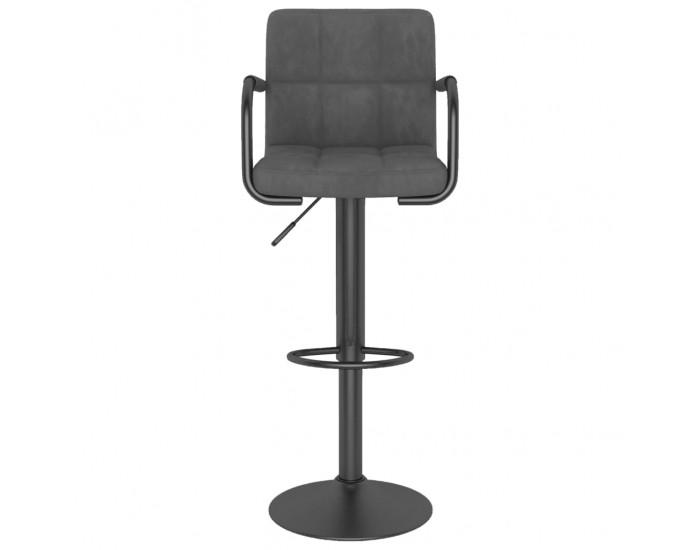 Sonata H Бар табуретка, тъмносива, кадифе