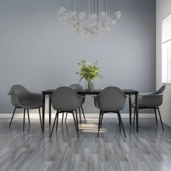 Sonata H Трапезни столове, 6 бр, сиви, PP - Трапезни столове