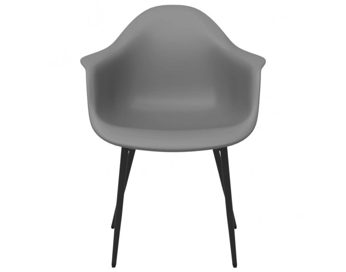 Sonata H Трапезни столове, 6 бр, сиви, PP