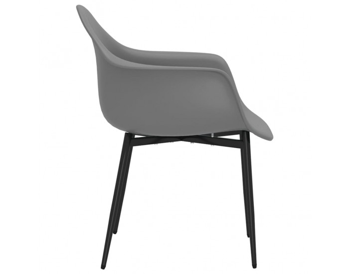 Sonata H Трапезни столове, 6 бр, сиви, PP