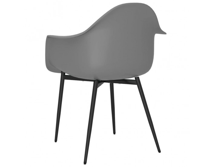 Sonata H Трапезни столове, 6 бр, сиви, PP