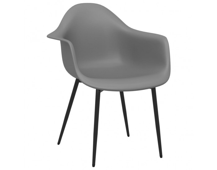 Sonata H Трапезни столове, 6 бр, сиви, PP