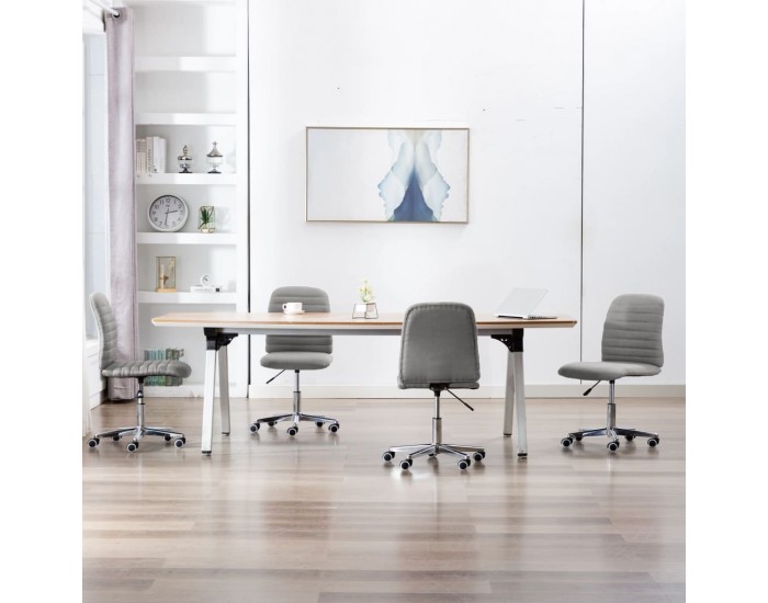 Sonata H Трапезни столове, 4 бр, светлосиви, текстил