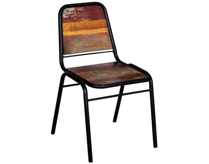 Sonata H Трапезни столове, 6 бр, регенерирано дърво масив