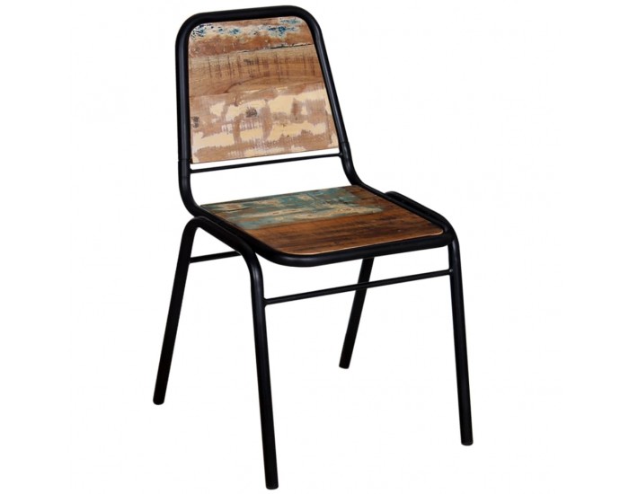 Sonata H Трапезни столове, 6 бр, регенерирано дърво масив