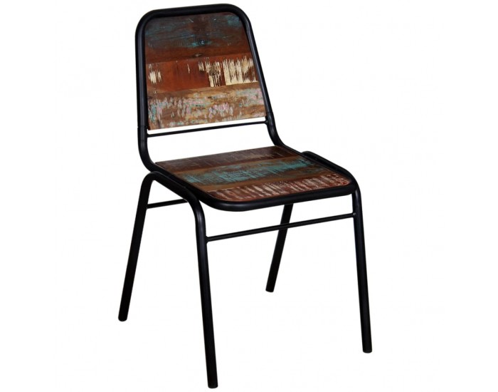 Sonata H Трапезни столове, 6 бр, регенерирано дърво масив