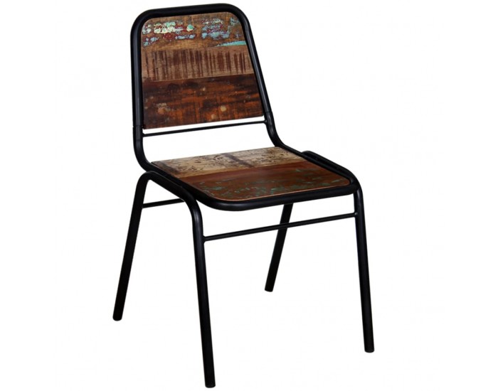 Sonata H Трапезни столове, 6 бр, регенерирано дърво масив