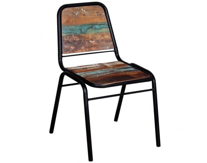 Sonata H Трапезни столове, 6 бр, регенерирано дърво масив