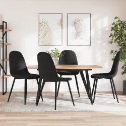 Sonata H Трапезни столове, 4 бр, черни, кадифе - Трапезни столове