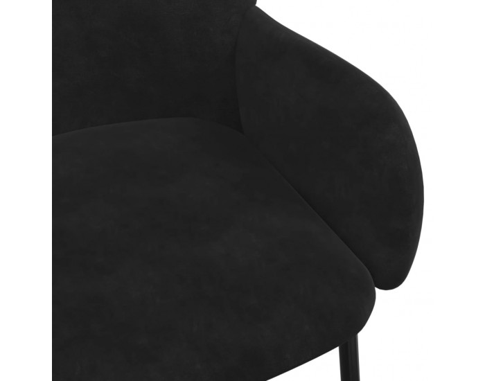 Sonata H Трапезни столове, 2 бр, черни, кадифе Sonata H Трапезни столове, 2 бр, черни, кадифе