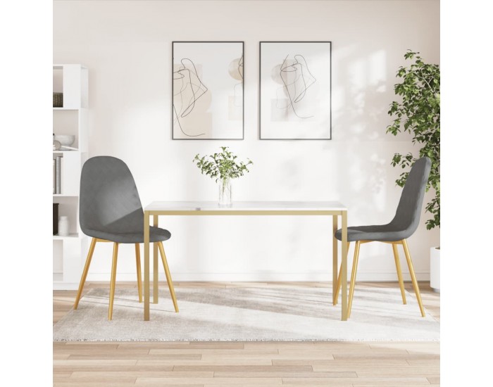 Sonata H Трапезни столове, 2 бр, светлосиви, кадифе