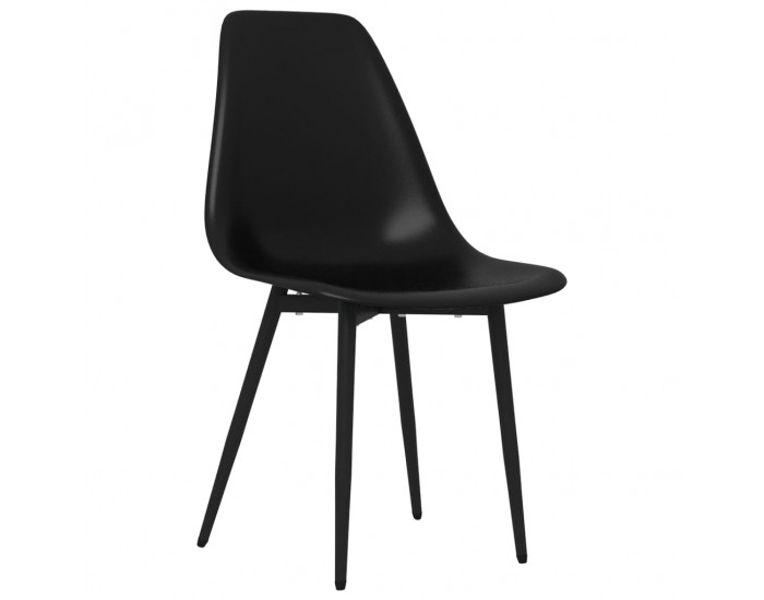 Sonata H Трапезни столове, 4 бр, черни, PP