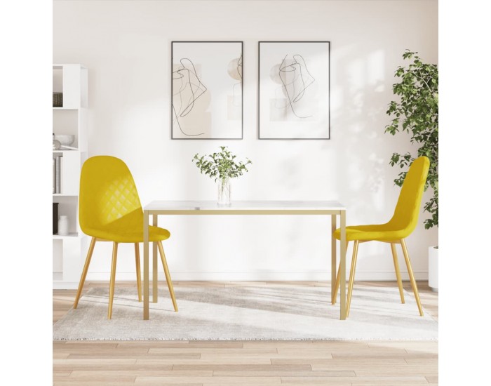 Sonata H Трапезни столове, 2 бр, горчица, кадифе