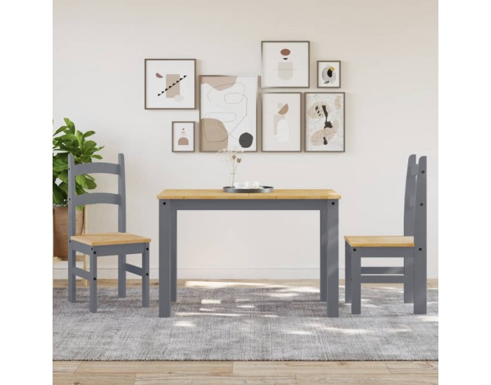 Sonata H Трапезни столове 2 бр сиви 40x46x99 см бор масив Sonata H Трапезни столове 2 бр сиви 40x46x99 см бор масив