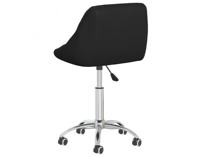 Sonata H Въртящи се трапезни столове, 4 бр, черни, изкуствена кожа