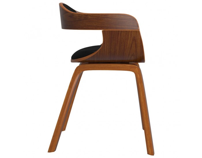 Sonata H Трапезни столове, 6 бр, черно, извито дърво и изкуствена кожа