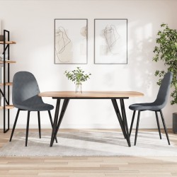Sonata H Трапезни столове, 2 бр, тъмносиви, кадифе - Трапезни столове