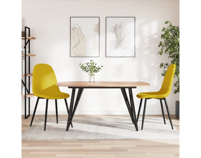 Sonata H Трапезни столове, 2 бр, горчица, кадифе Sonata H Трапезни столове, 2 бр, горчица, кадифе