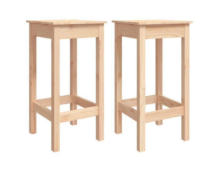 Sonata H Бар столове 2 бр 40x40x78 см борово дърво масив Sonata H Бар столове 2 бр 40x40x78 см борово дърво масив