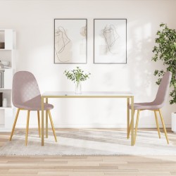 Sonata H Трапезни столове, 2 бр, розови, кадифе - Трапезни столове