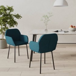 Sonata H Трапезни столове, 2 бр, сини, кадифе - Трапезни столове