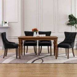 Sonata H Трапезни столове, 4 бр, черни, текстил - Трапезни столове