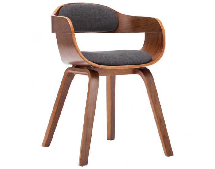 Sonata H Трапезни столове, 6 бр, тъмносиви, текстил и извито дърво