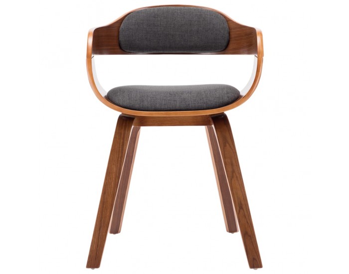 Sonata H Трапезни столове, 6 бр, тъмносиви, текстил и извито дърво