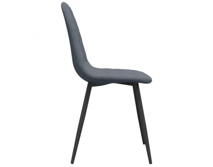 Sonata H Трапезни столове, 6 бр, тъмносиви, кадифе