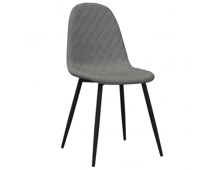 Sonata H Трапезни столове, 4 бр, светлосиви, кадифе