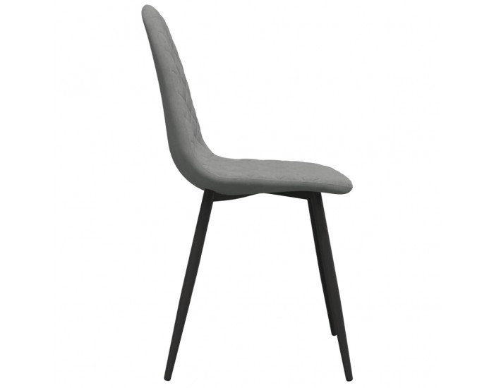 Sonata H Трапезни столове, 4 бр, светлосиви, кадифе