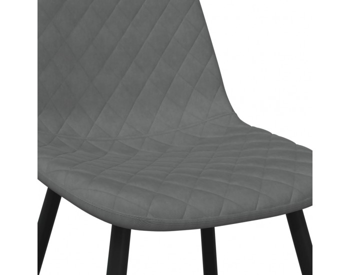 Sonata H Трапезни столове, 4 бр, светлосиви, кадифе