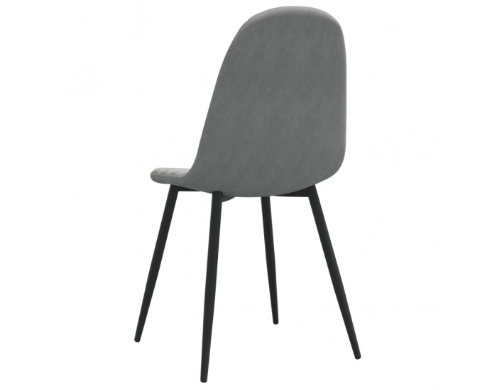 Sonata H Трапезни столове, 4 бр, светлосиви, кадифе