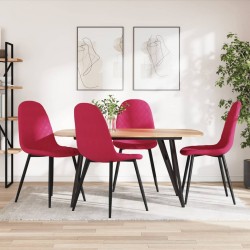 Sonata H Трапезни столове, 4 бр, виненочервени, кадифе - Трапезни столове
