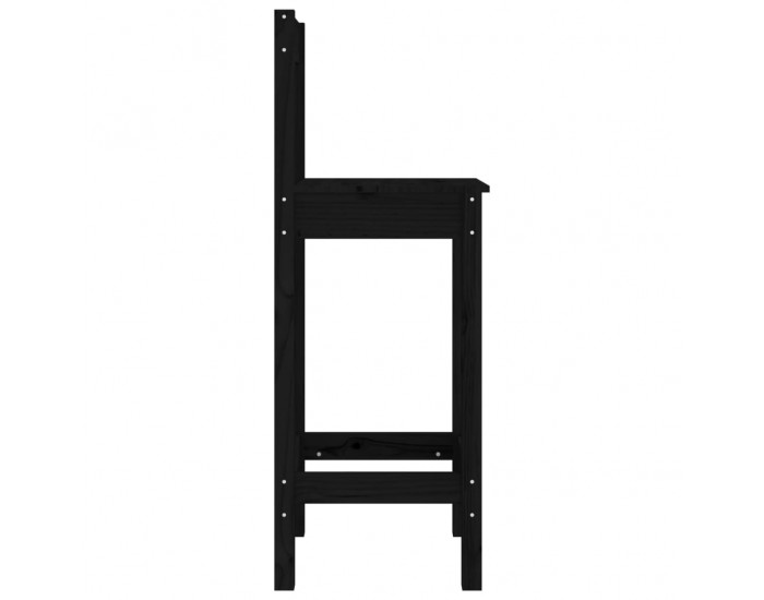 Sonata H Бар столове 2 бр черни 40x41,5x112 см борово дърво масив Sonata H Бар столове 2 бр черни 40x41,5x112 см борово дърво масив
