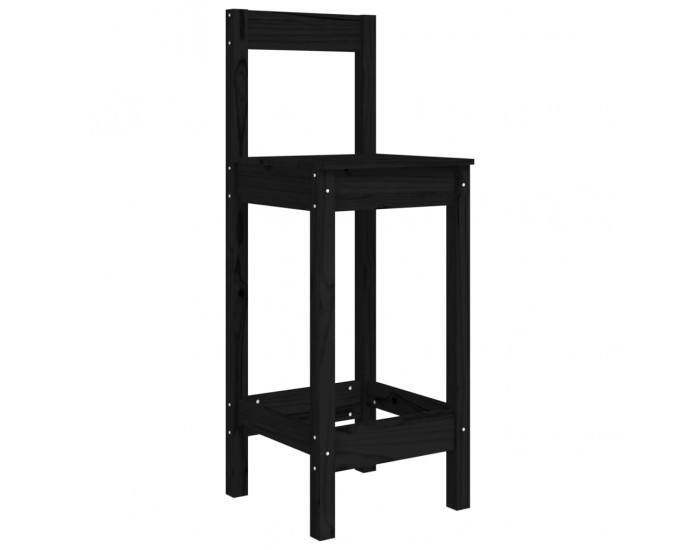Sonata H Бар столове 2 бр черни 40x41,5x112 см борово дърво масив Sonata H Бар столове 2 бр черни 40x41,5x112 см борово дърво масив